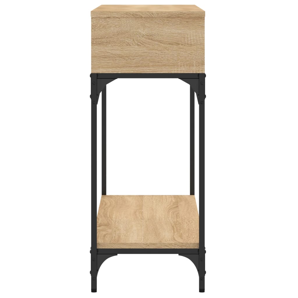 vidaXL Konzolni stol boja hrasta 100 x 30,5 x 75 cm konstruirano drvo