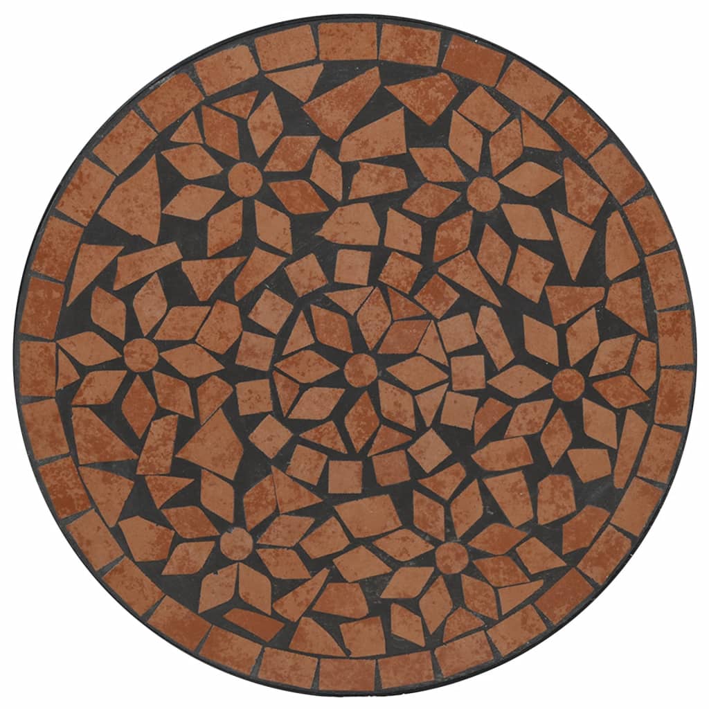 vidaXL Bistro stolić s mozaikom terakota Ø 50 x 70 cm keramički
