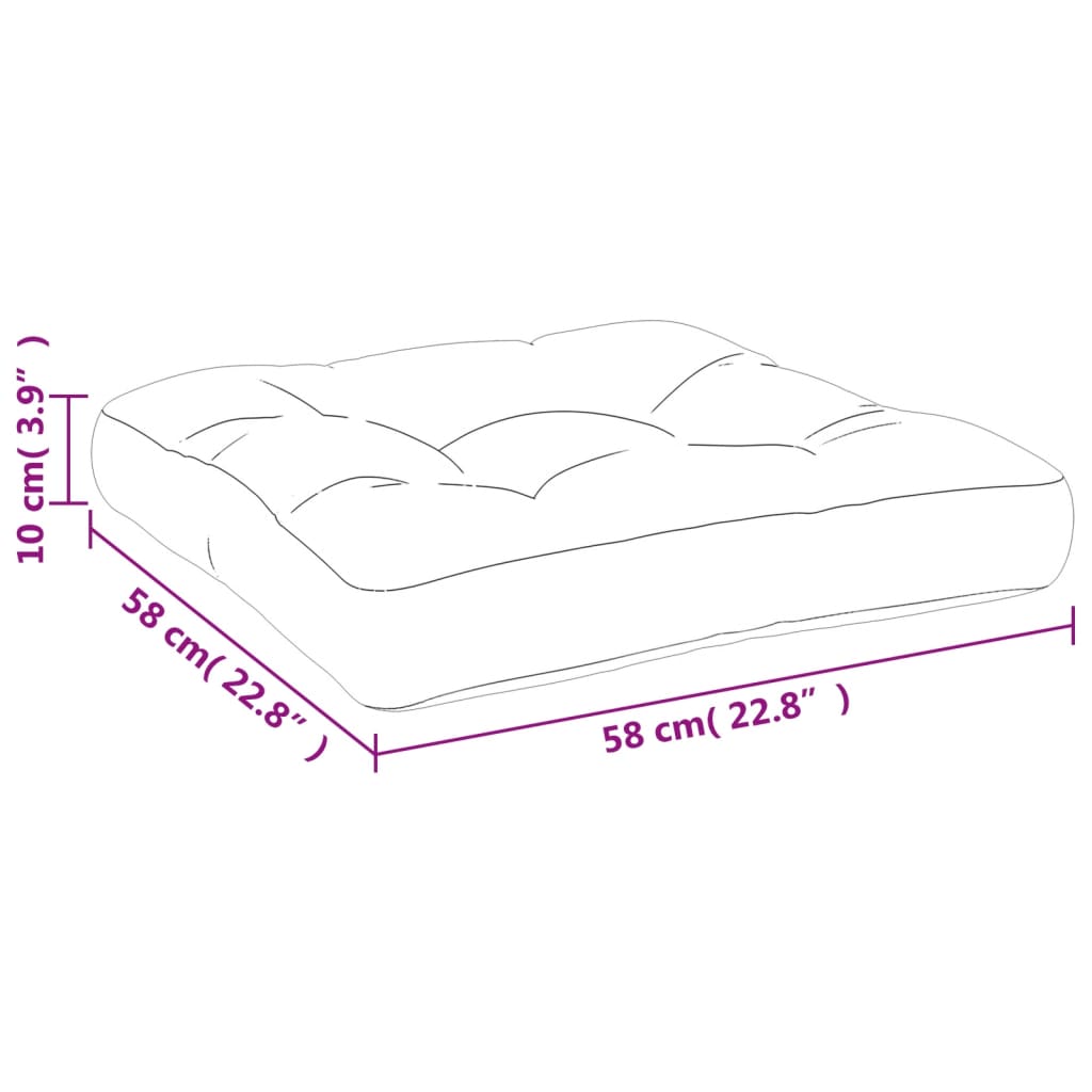 vidaXL Jastuk za palete antracit 58 x 58 x 10 cm od tkanine