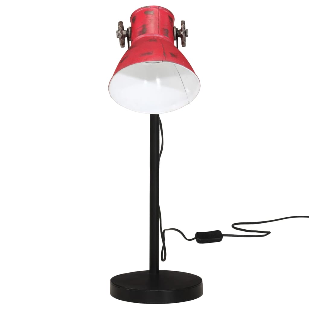 vidaXL Stolna svjetiljka 25 W pohabano crvena 17x17x60 cm E27