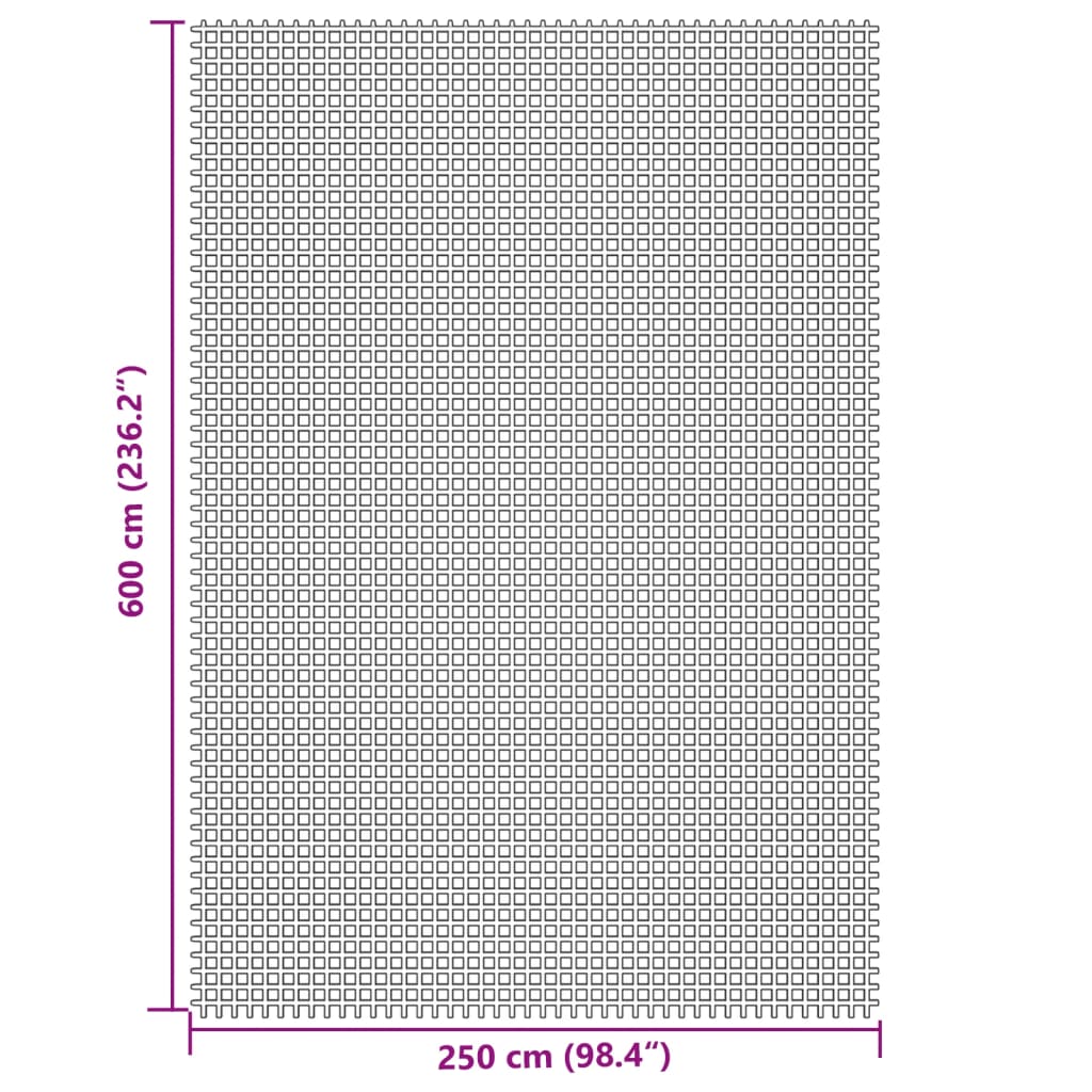 vidaXL Podna prostirka za kampiranje krem 6 x 2,5 m