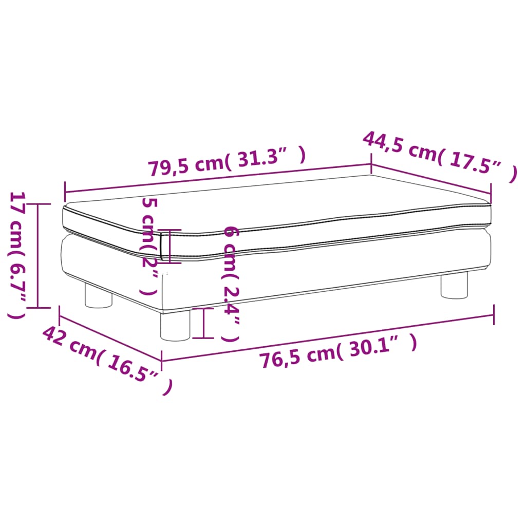 vidaXL Dječja sofa s tabureom smeđa 100 x 50 x 30 cm od umjetne kože