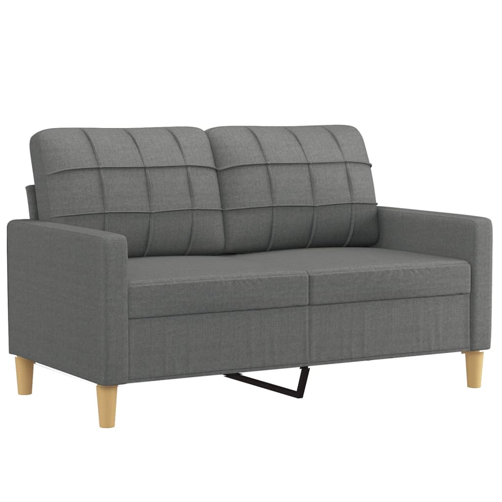 vidaXL 3-dijelni set sofa s jastucima tamnosivi od tkanine