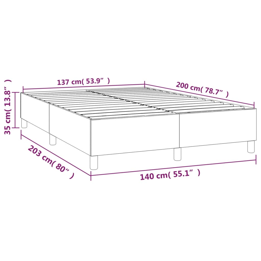 vidaXL Okvir za krevet bijela 140x200 cm od umjetne kože