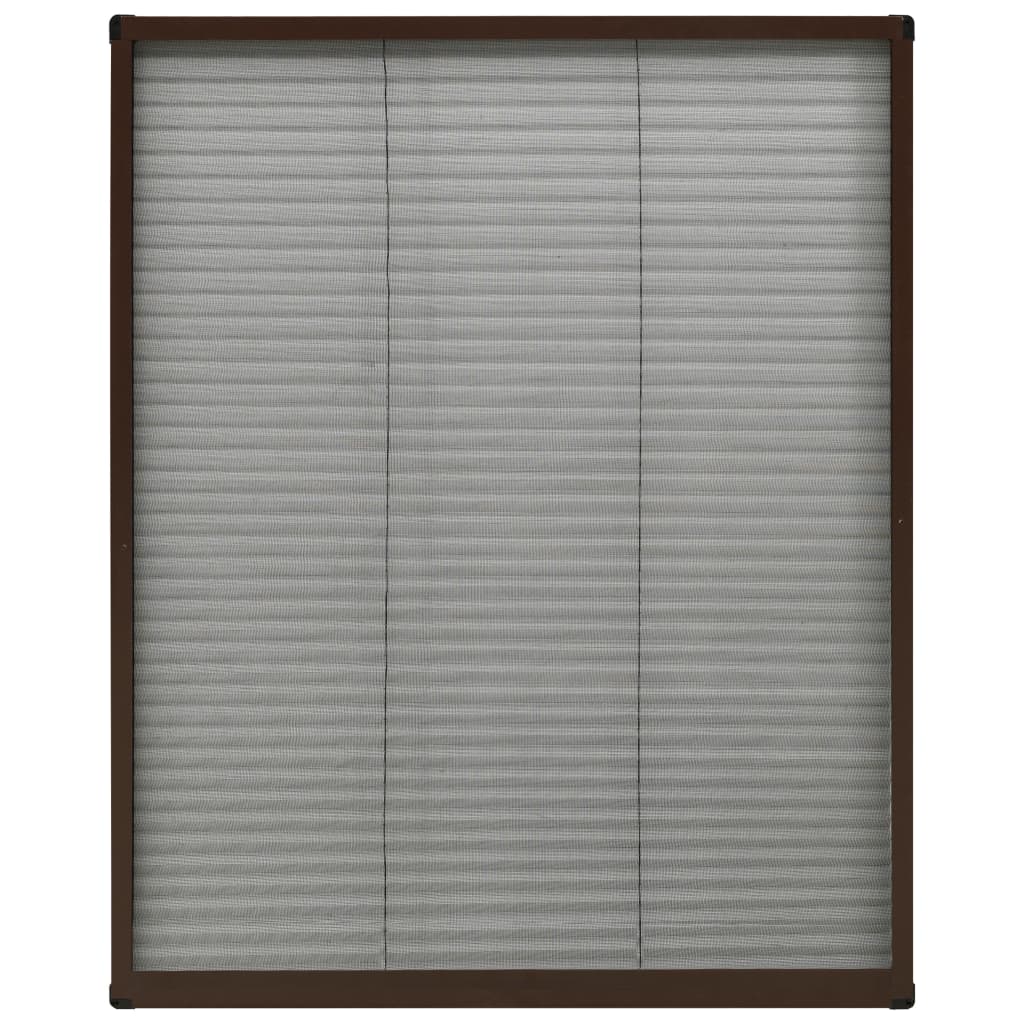 vidaXL Zaslon protiv insekata za prozore aluminijski smeđi 60 x 80 cm