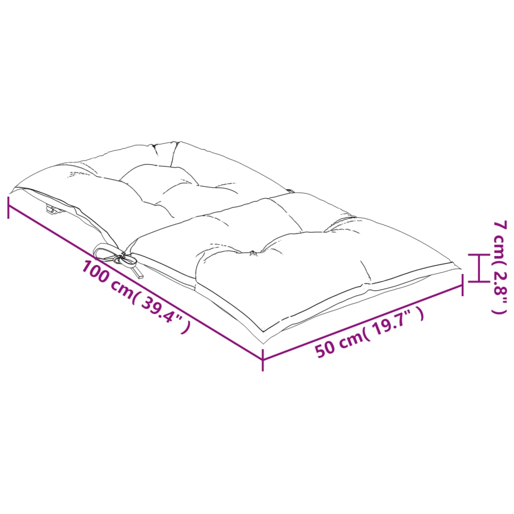 vidaXL Jastuci za vrtne stolice 4 kom krem 100 x 50 x 7 cm od tkanine