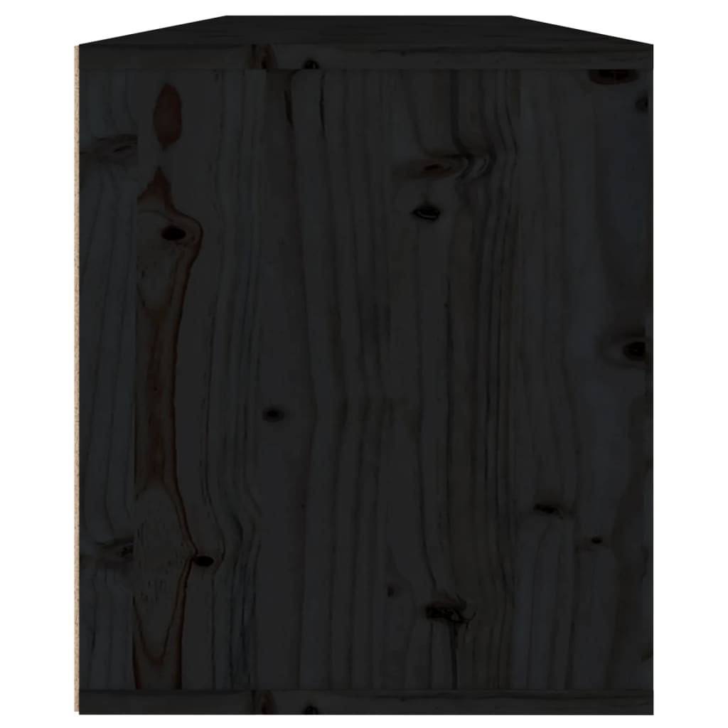 vidaXL Zidni ormarići 2 kom crni 60 x 30 x 35 cm od masivne borovine