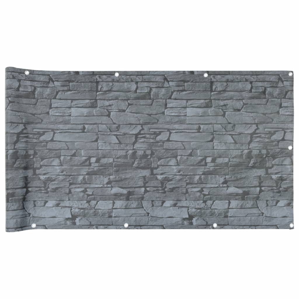 vidaXL Balkonski zaslon za privatnost s izgledom kamena 600x120 cm PVC