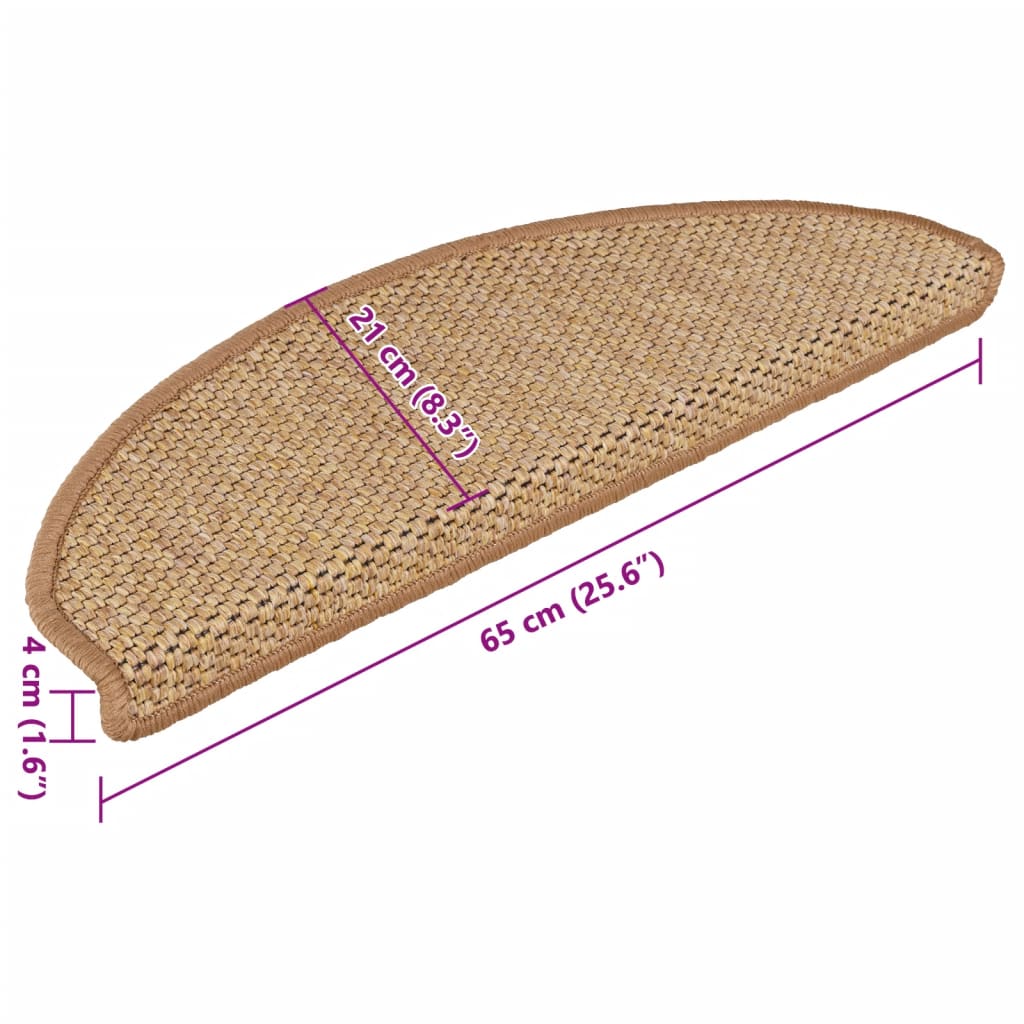 vidaXL Samoljepljivi otirači za stube 15 kom 65x21x4 cm boja sisala