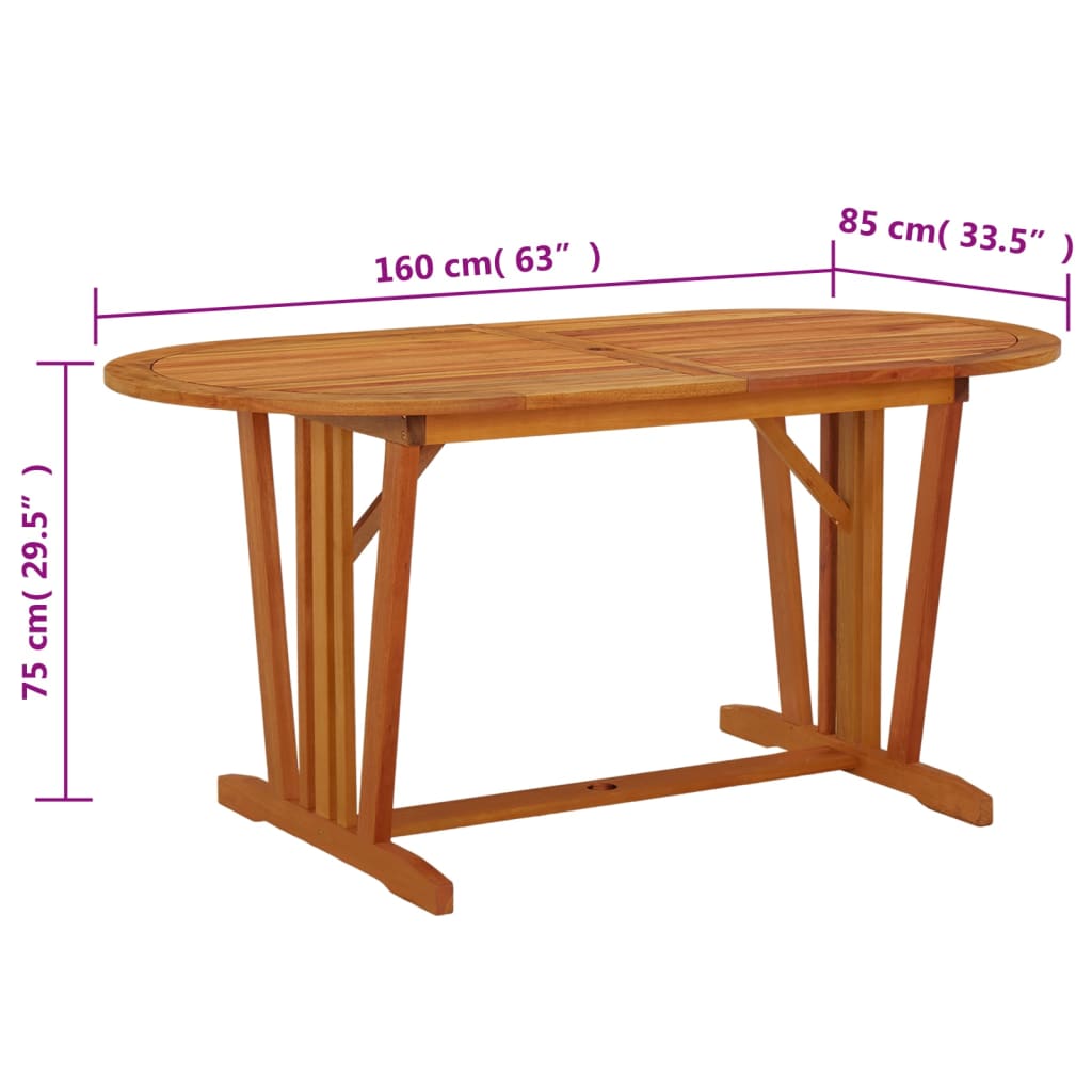 vidaXL Vrtni stol 160 x 85 x 75 cm od masivnog drva eukaliptusa