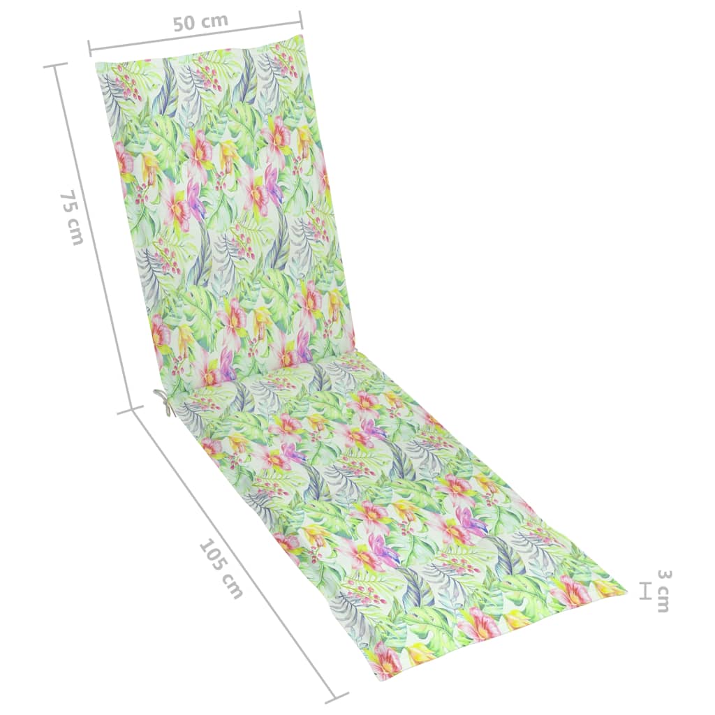 vidaXL Vrtna ležaljka s osloncem za noge i jastukom bagremovo drvo
