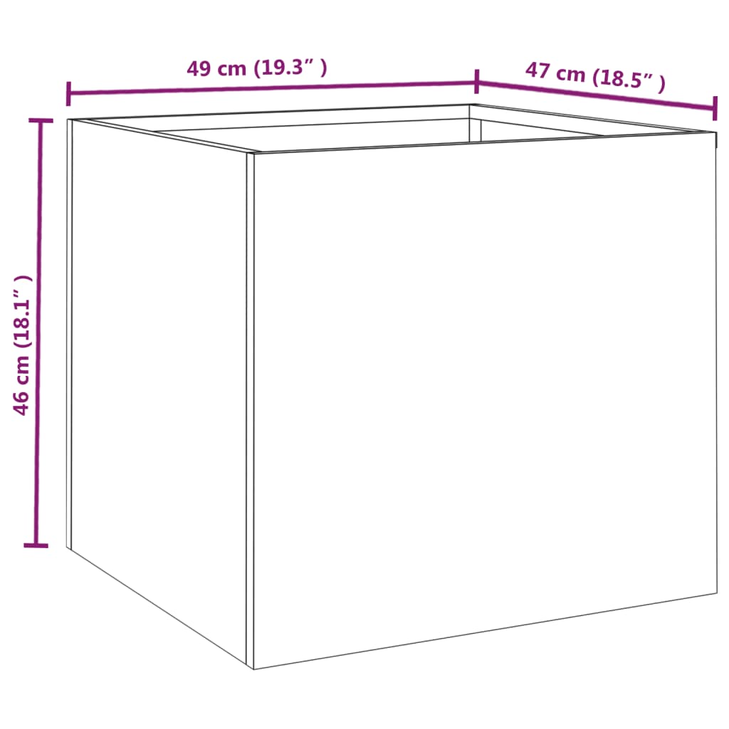 vidaXL Sadilice 2 kom 49x47x46 cm od čelika COR-TEN