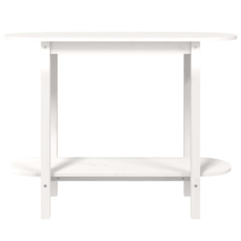vidaXL Konzolni stol bijeli 110 x 40 x 80 cm od masivne borovine