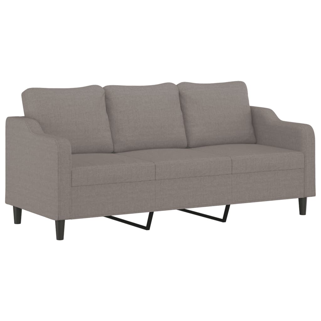 vidaXL 2-dijelni set sofa s jastucima smeđesivi od tkanine