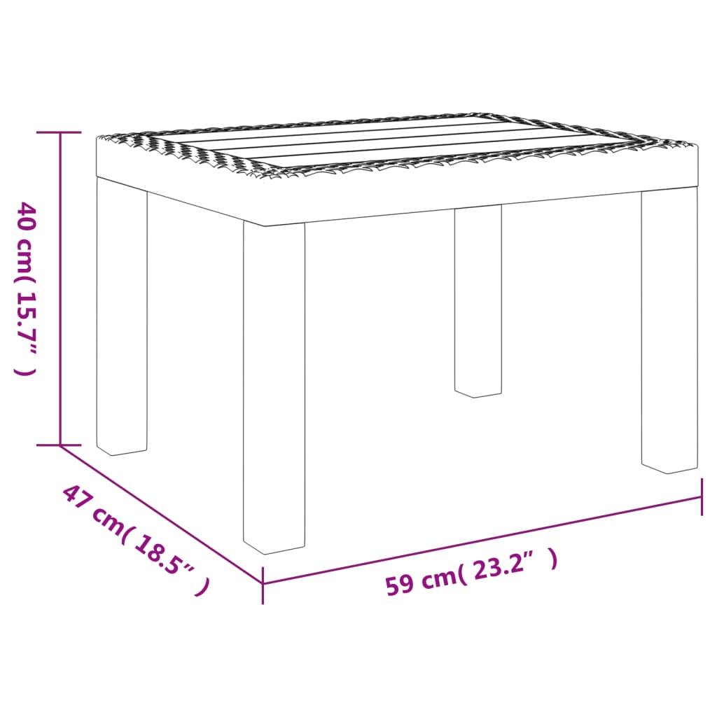 vidaXL Vrtni stol bijeli 59 x 47 x40 cm PP