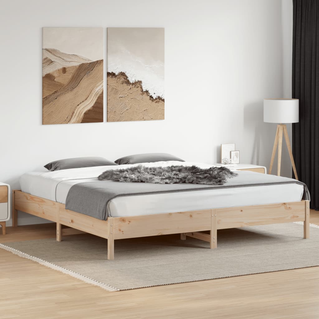 vidaXL Okvir za krevet od borovine 180x200 cm