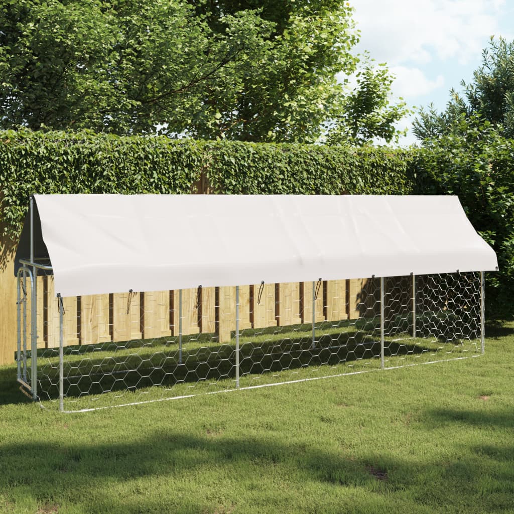 vidaXL Vanjski kavez za pse s krovom 400 x 100 x 150 cm