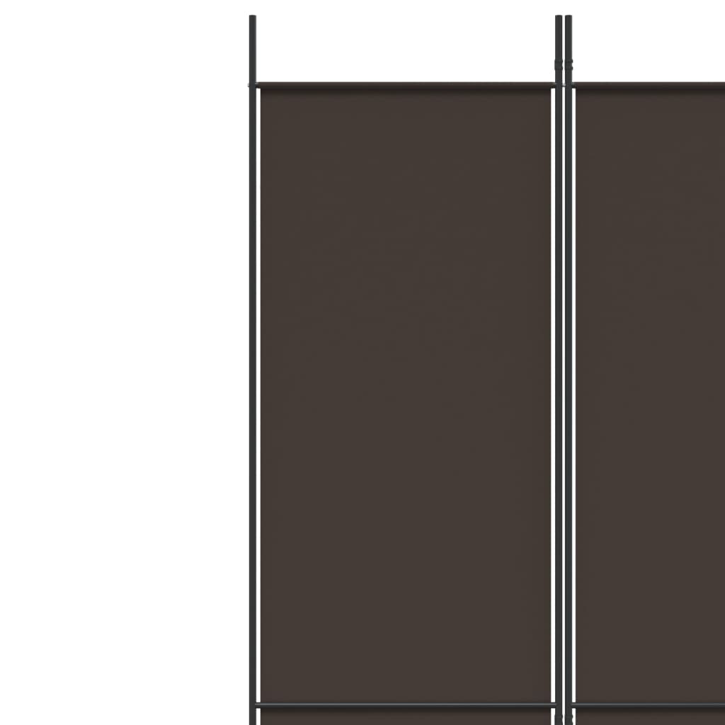 vidaXL Sobna pregrada s 6 panela smeđa 300x220 cm od tkanine
