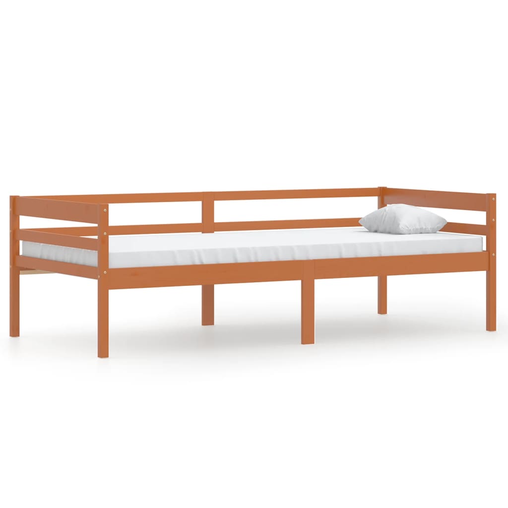 vidaXL Okvir za krevet od masivne borovine smeđa boja meda 90 x 200 cm