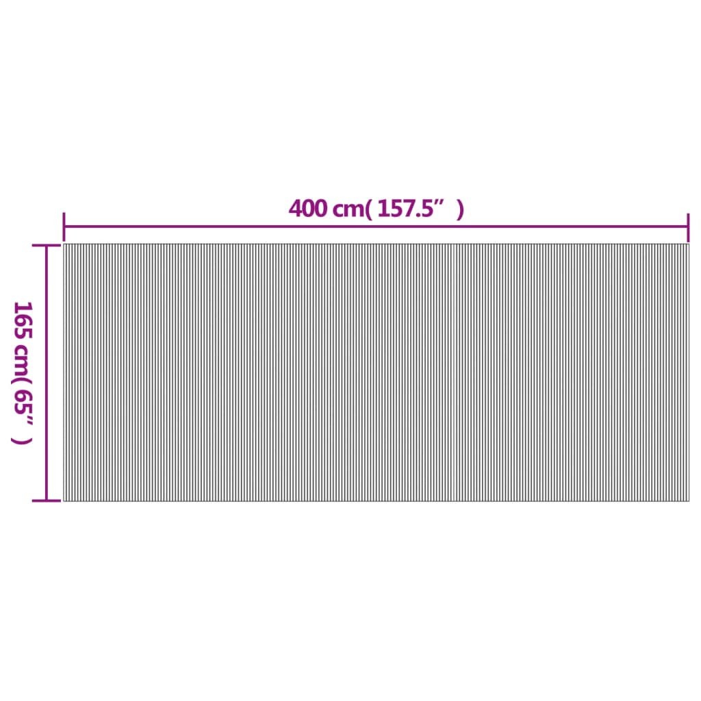 vidaXL Sobna pregrada tamnosmeđa 165 x 400 cm od bambusa