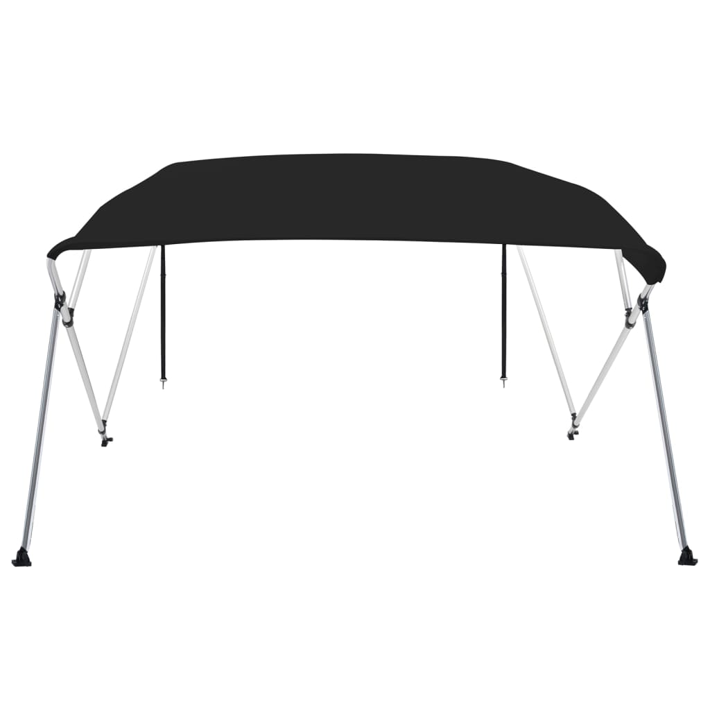 vidaXL Tenda bimini s 4 luka crna 243x210x137 cm