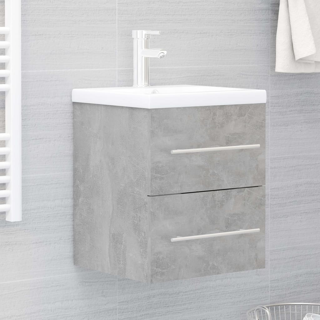vidaXL Ormarić za umivaonik siva boja betona 41x38,5x48 cm drveni