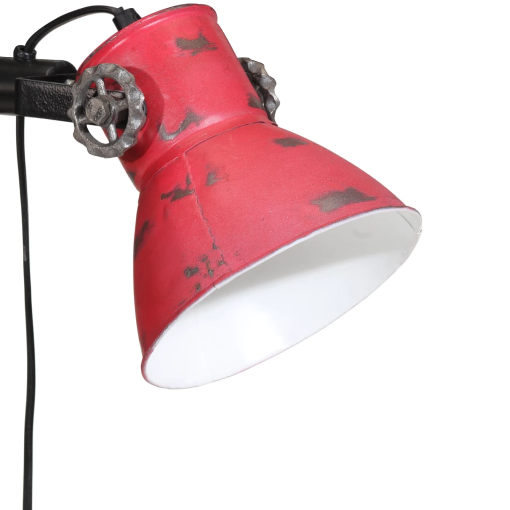 vidaXL Podna svjetiljka 25 W pohabano crvena 25x25x90/160 cm E27