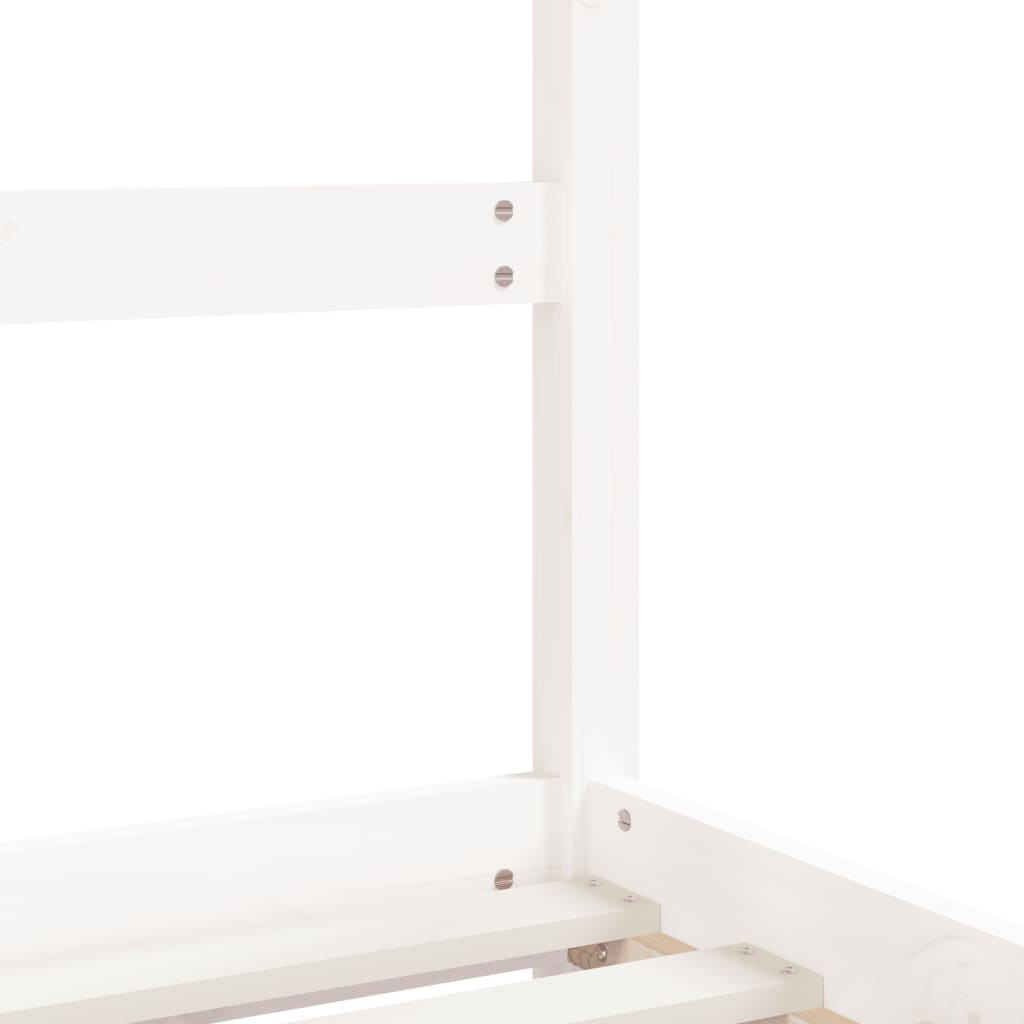 vidaXL Okvir za dječji krevet bijeli 2x(90x190) cm masivna borovina