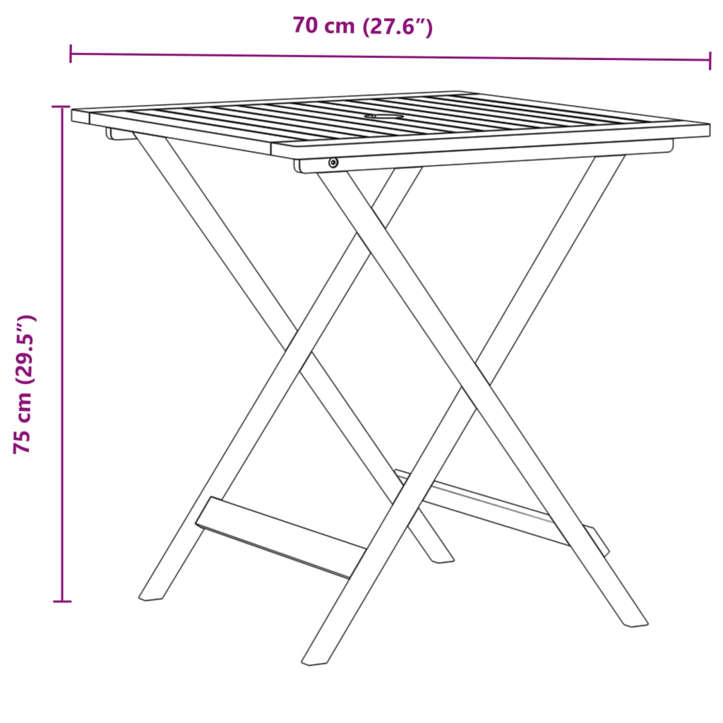 vidaXL 3-dijelni bistro set od tkanine i masivnog drva smeđesivi