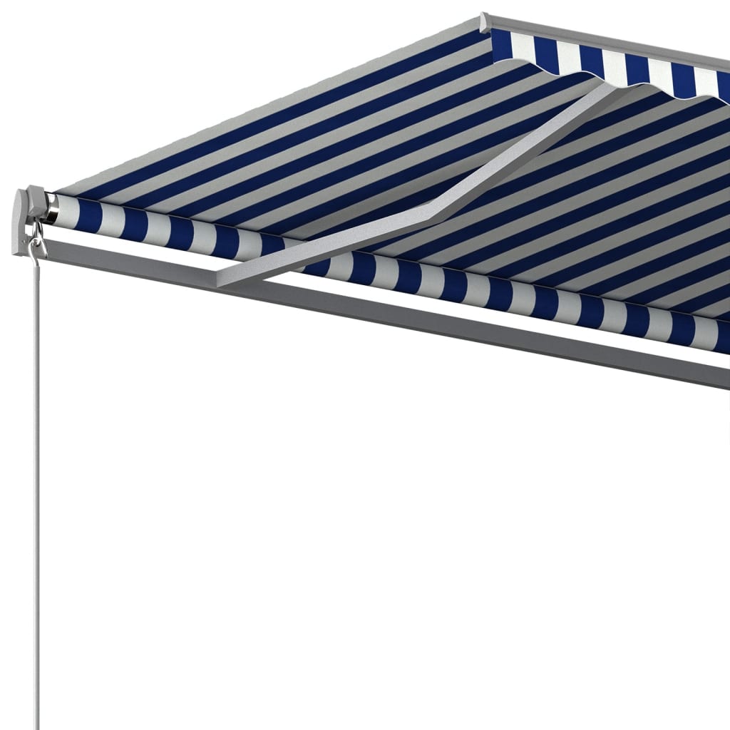 vidaXL Samostojeća automatska tenda 600x350 cm plavo-bijela