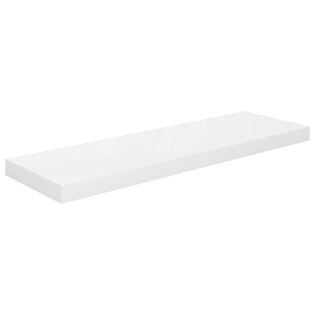 vidaXL Plutajuće zidne police 2 kom sjajne bijele 80x23,5x3,8 cm MDF