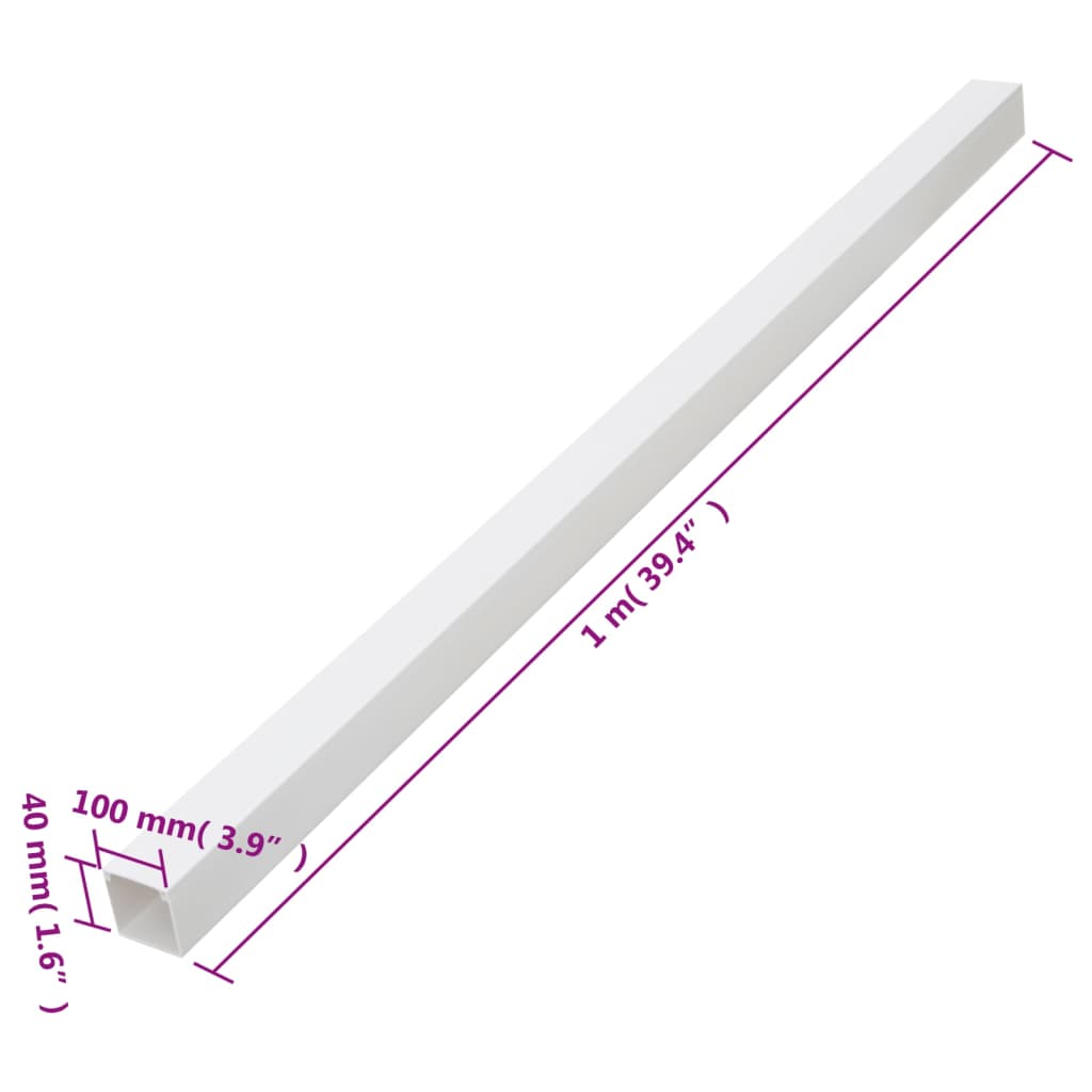 vidaXL Kanalice za kabele 100 x 40 mm 30 m PVC