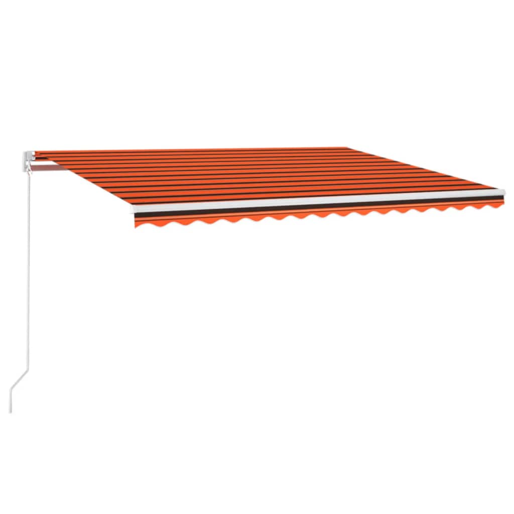 vidaXL Tenda na ručno uvlačenje 400 x 350 cm narančasto-smeđa