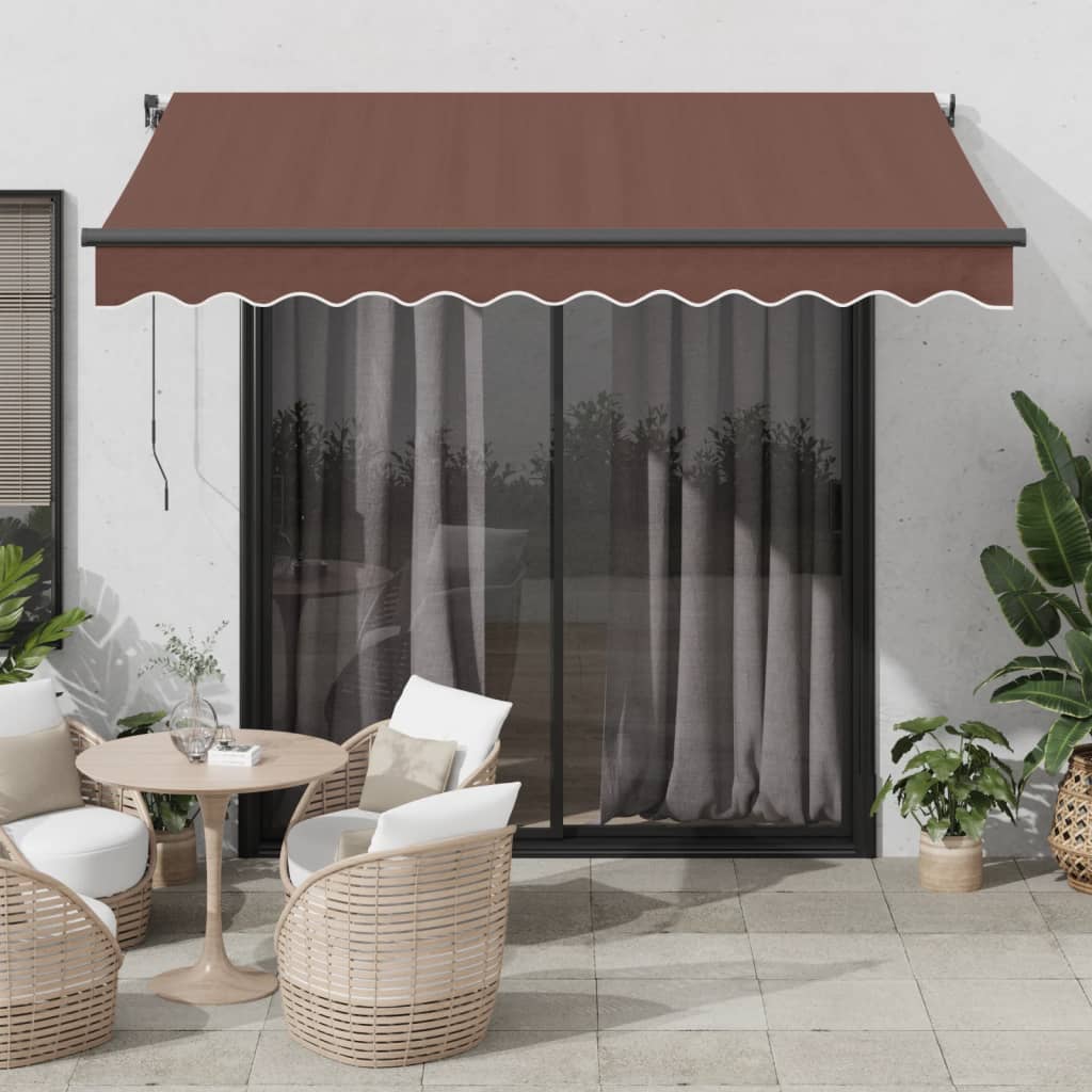 vidaXL Tenda na ručno uvlačenje smeđa 300 x 250 cm