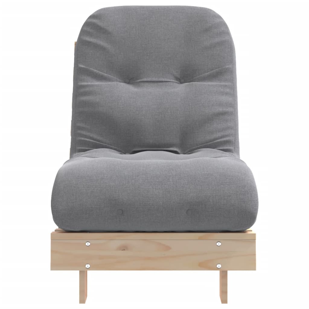 vidaXL Futon na razvlačenje s madracem 60x206x11 cm masivna borovina