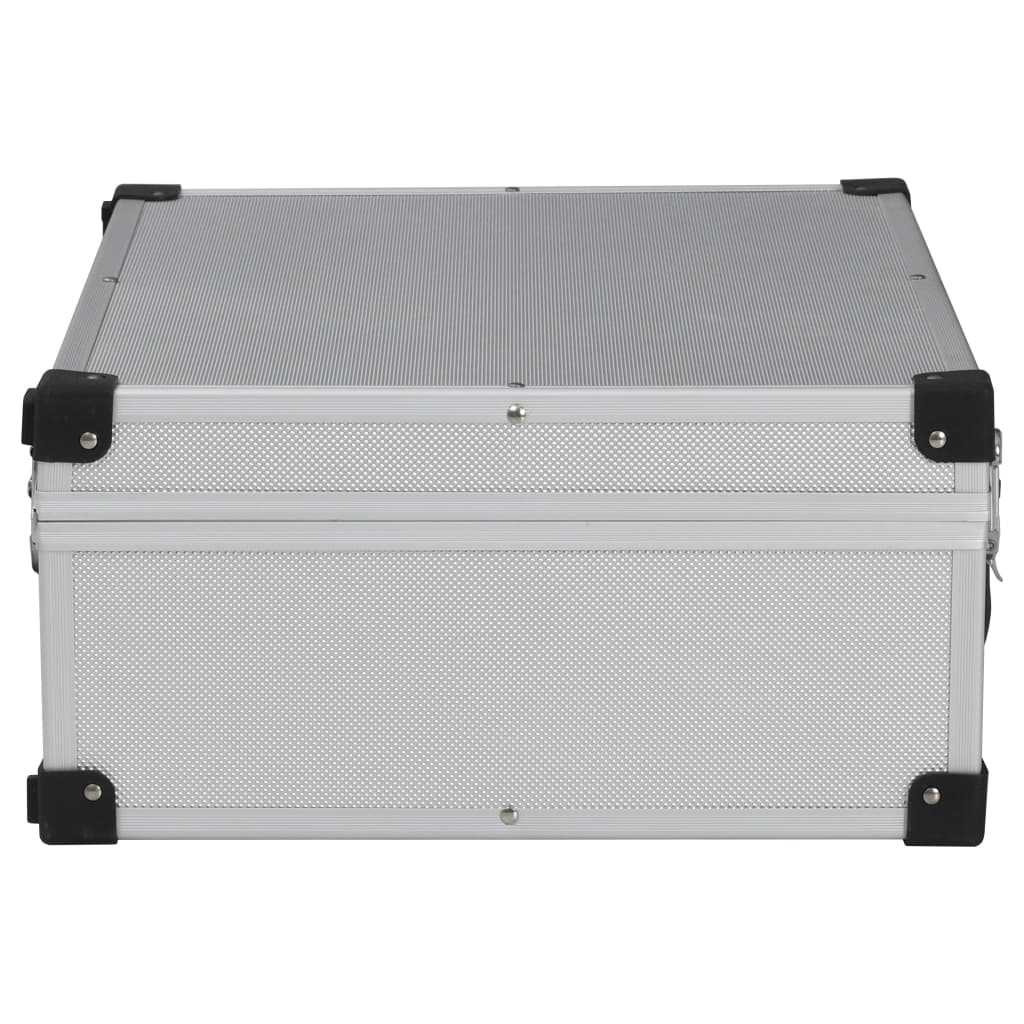 vidaXL Kovčeg za alat 46 x 33 x 16 cm srebrni aluminijski