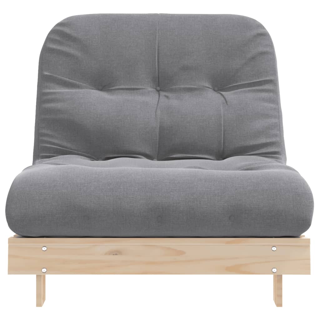 vidaXL Futon na razvlačenje s madracem 80x206x11 cm masivna borovina