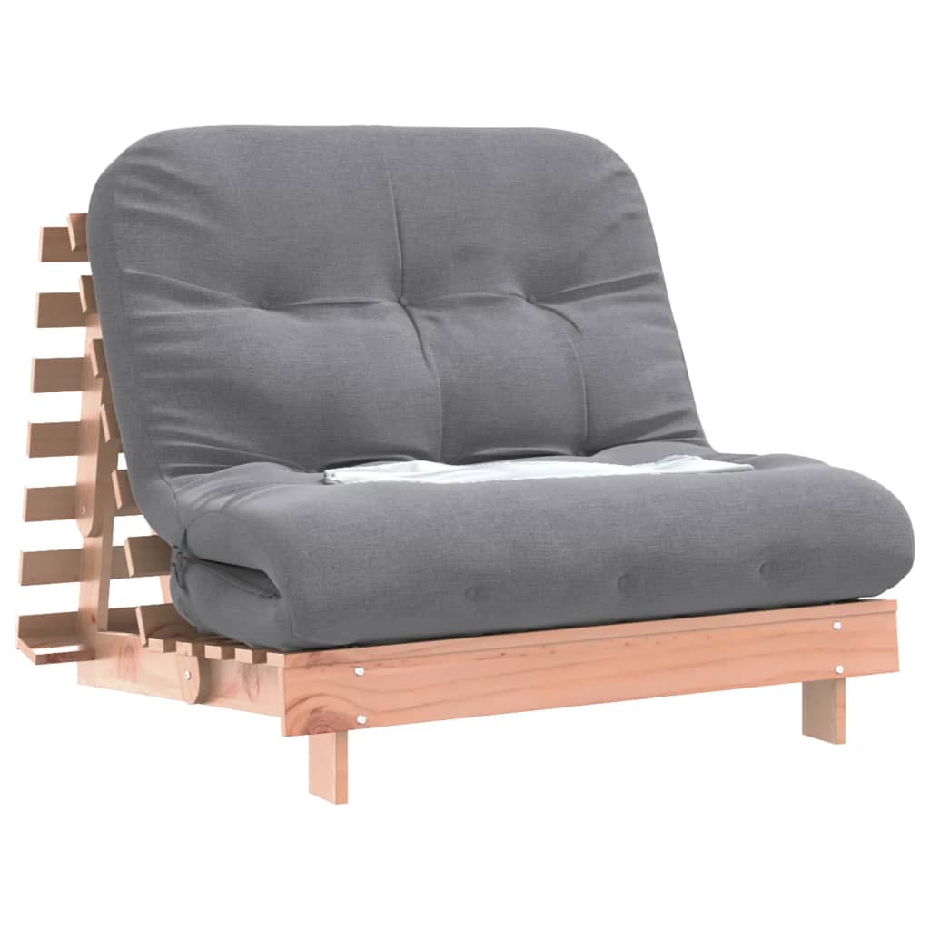 vidaXL Futon na razvlačenje s madracem 100x206x11 cm masivna duglazija