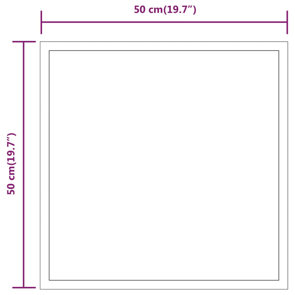 vidaXL LED kupaonsko ogledalo 50x50 cm