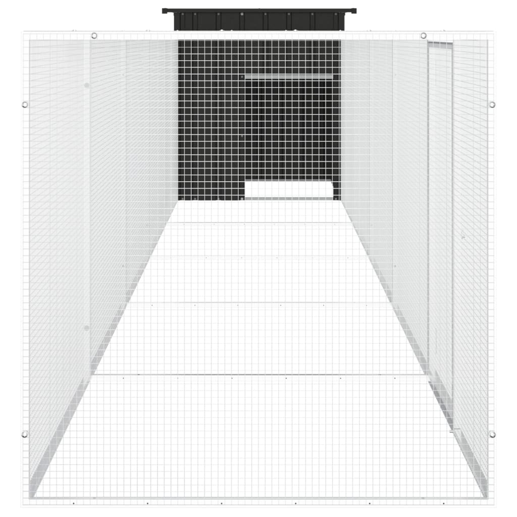 vidaXL Kavez za kokoši antracit 600x91x100 cm pocinčani čelik