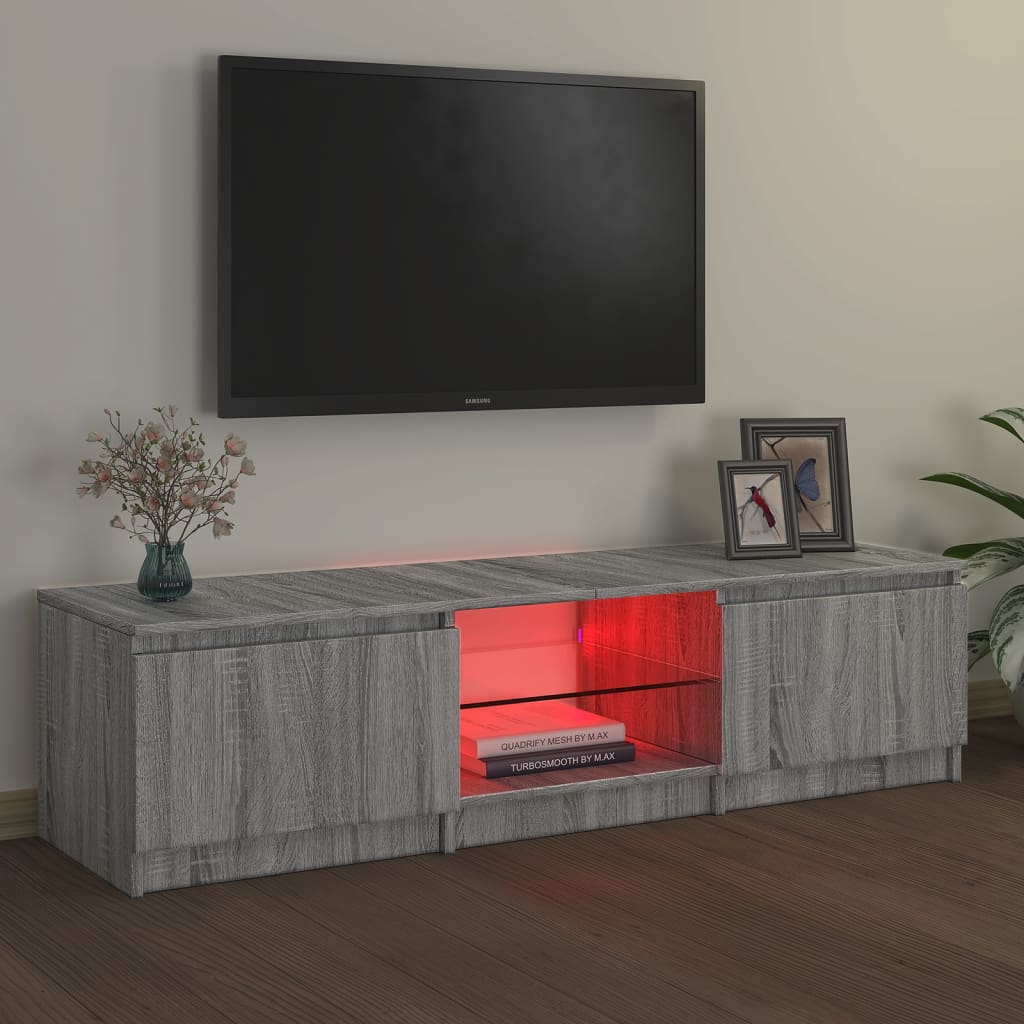 vidaXL TV ormarić s LED svjetlima boja hrasta sonome 140x40x35,5 cm