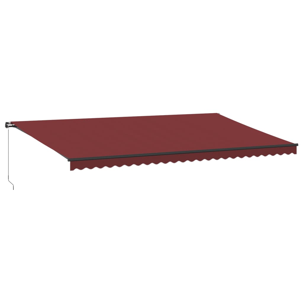 vidaXL Tenda na ručno uvlačenje bordo 600 x 350 cm