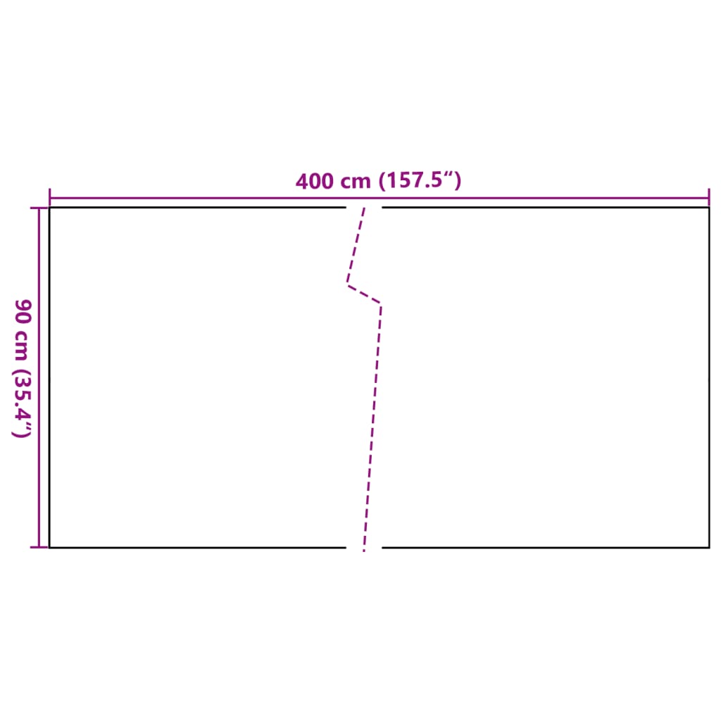 vidaXL Balkonski zaslon smeđi i crni 400 x 90 cm od poliratana