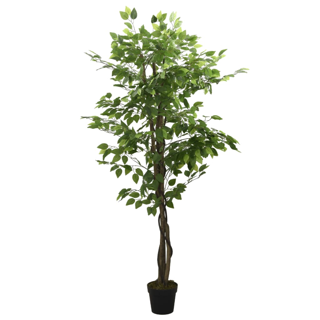 vidaXL Umjetno stablo fikusa 630 listova 120 cm zeleno