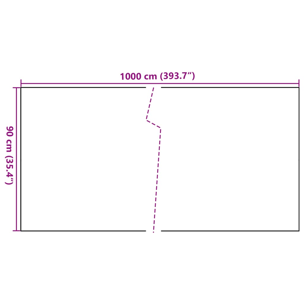 vidaXL Balkonski zaslon smeđi i crni 1000 x 90 cm od poliratana