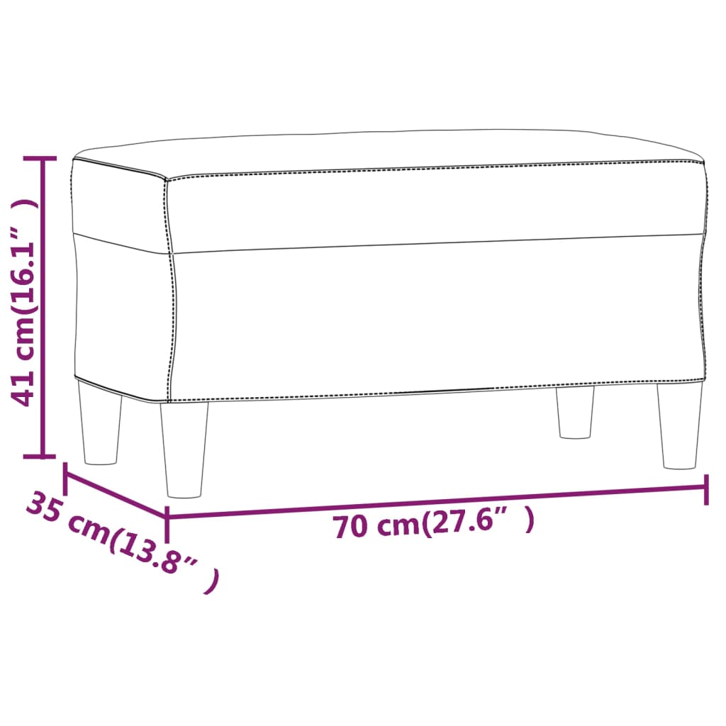 vidaXL Klupa svjetlosiva 70 x 35 x 41 cm od tkanine