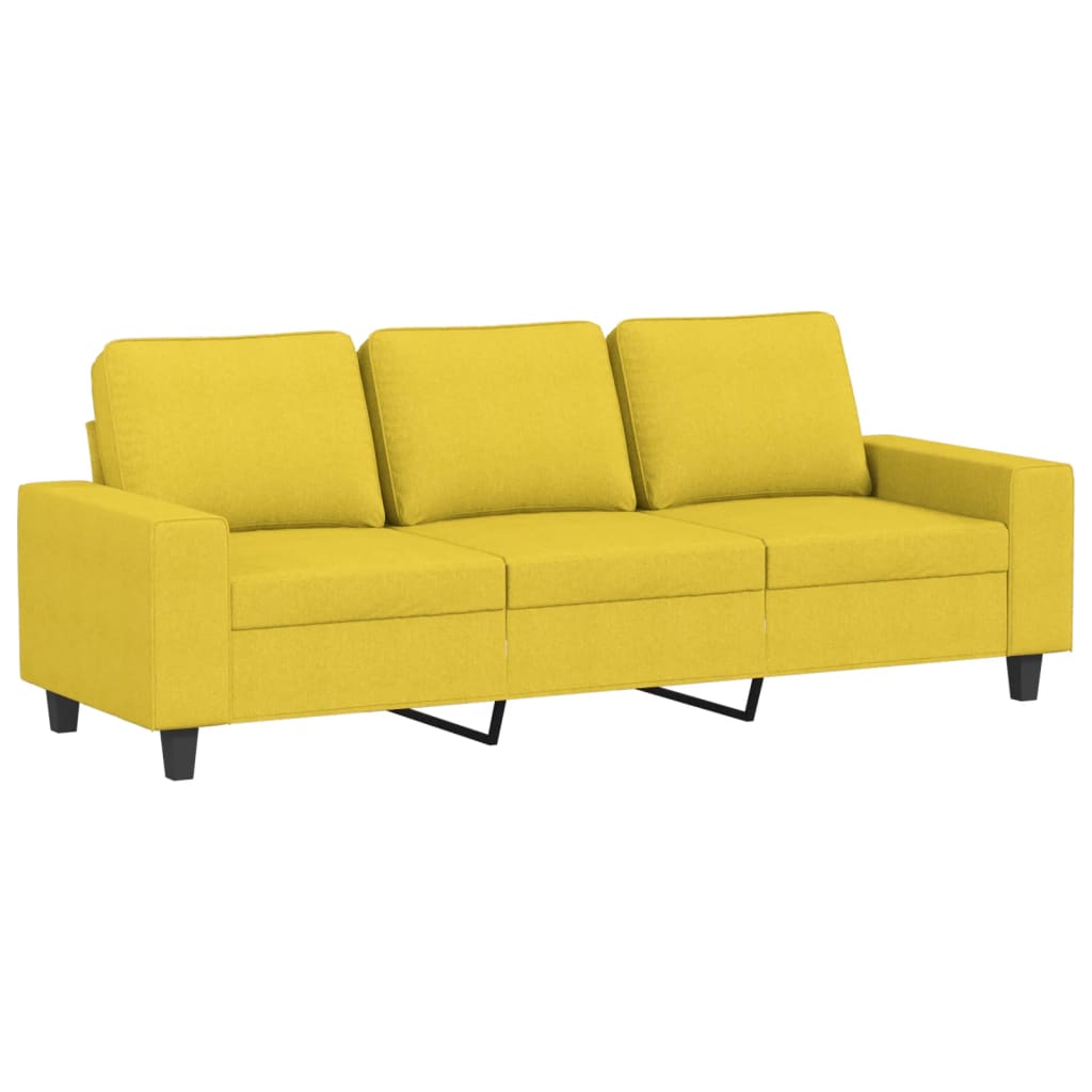 vidaXL 2-dijelni set sofa svjetložuti od tkanine