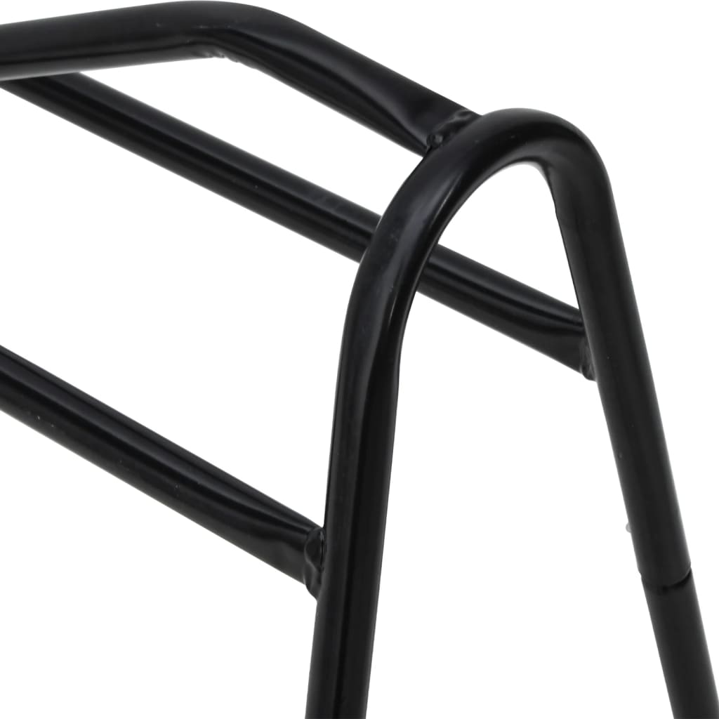 vidaXL Samostojeći stalak za sedlo s 3 noge crni željezni
