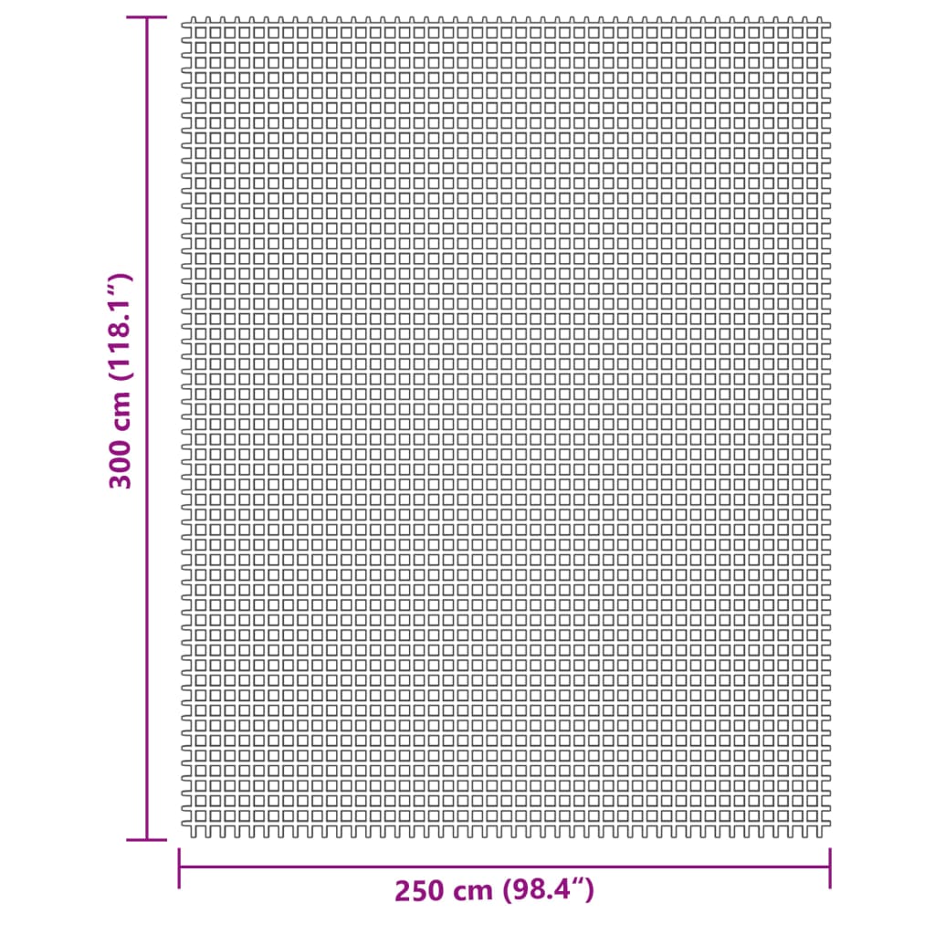 vidaXL Podna prostirka za kampiranje krem 3 x 2,5 m