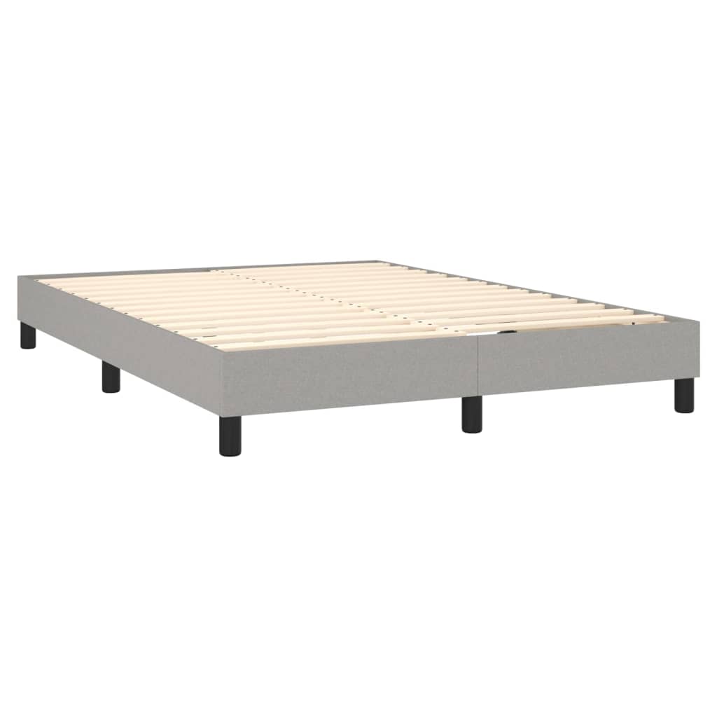 vidaXL Krevet box spring s madracem svjetlosivi 140x200 cm od tkanine